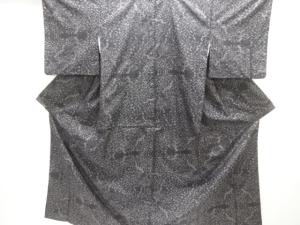 抽象枝葉模様織り出し本場泥大島紬着物(5マルキ)